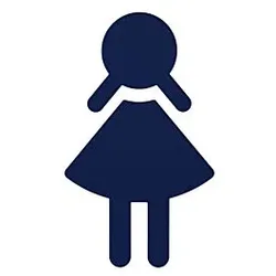 Hewi 801 Symbol Frau 801.91.02050 stahlblau, selbstklebend