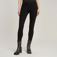 G-Star Lynn Mid Skinny Jeans - Pitch Black -