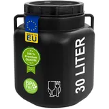 plasteo Weithalsfass 30 l Schwarz