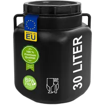 plasteo Weithalsfass 30 l Schwarz