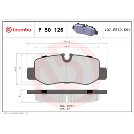 Brembo Bremsbelagsatz, Scheibenbremse