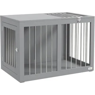 PawHut Hundekäfig Haustierkäfig, Hundehütte, Hundebox Hundehaus, Grau