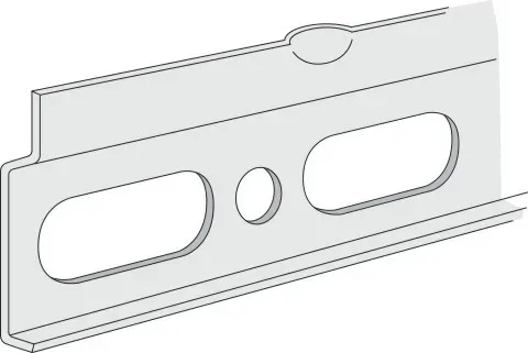 Sanipa Aufhängeschiene f. 400 mm Breite, ZB3639Z, H:15, B:350, T:15 mm ZB3639Z