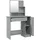 vidaXL Schminktisch mit Spiegel Grau Sonoma 86,5x35x136 cm