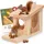 wildtier liebe Eichhörnchen Futterhaus - Spielhaus wetterfest I aus verschraubtem Massiv-Holz Futterstelle I Futterstation Eichhörnchen Kobel, Eichhörnchenhaus