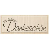 Heyda Stempel Motiv 'Ein kleines Dankeschön' 8,5 x 1,7 cm Holz