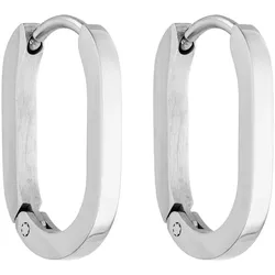 Paar Creolen PURELEI "Schmuck Geschenk Charming Ohrringe, 23421-Earring-Charming", silber (edelstahlfarben), Ohrringe, Damen, Edelstahl
