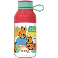 Quokka KIDS ICE HAPPY QUOKKA | FLASCHE AUS ECOZEN MIT EDELSTAHL-AUFHÄNGER 430 ML