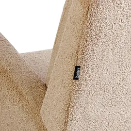 Beliani Schaukelsessel Alsta Bouclé 72 x 71 x 70 cm Beige