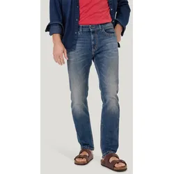 Straight-Jeans "Rando Dicke Nähte", Herren, Gr. 32, Länge 34, blau (ocean blau fashion), Denim/Jeans, Obermaterial: 99% Baumwolle, 1% Elasthan, PIONEER AUTHENTIC JEANS, casual, Jeans