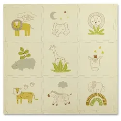 Hakuna Matte Puzzlematte für Babys – Safari Tiere 95 x 95 cm