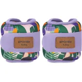 SPOKEY HOME JUNGLE 2 x 0,5 kg / 1 kg / 1,5 kg Handgelenkgewichte Gewichtsmanschetten verstellbares Knöchelgewicht für Arme oder Beine, Lila/Blau mit Dschungelprint (1.5, Kilogramm)
