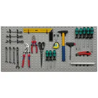 Kreher XL Lochwand mit Hakensortiment 52tlg. _Hellgrau _ 98