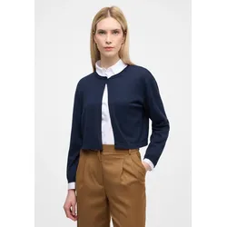 Strickjacke ETERNA, Damen, Gr. XL, blau (midnight), 100% Baumwolle, klassisch, normal, Strickjacken