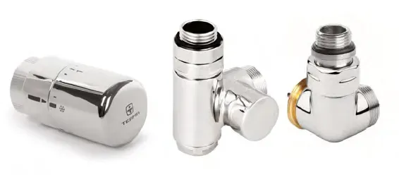 Terma Set Winkeleck-Thermostatventil mit T-Stück CYLINDER GZ 1/2