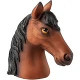 alles-meine.de GmbH große Spardose - Motivwahl - Pferdekopf - braun - 16 cm - mit Verschluss - stabile Sparbüchse - aus Kunstharz/Polystone - Sparschwein - für Kinder & Erwachs..