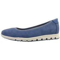 S.Oliver Damen Ballerinas Plateau Bequem, Blau Indigo 38 EU