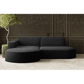 kaiser möbel Ecksofa Designer MODENA STUDIO stoff Dicker cord Poso Schwarz Links