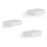 Umbra Vitrinenregale Set 3er Wandregal 3 x 10 x 10 cm Weiß