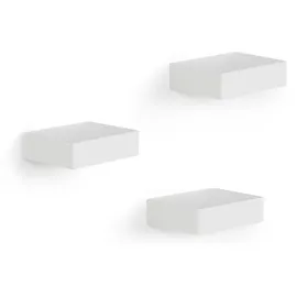 Umbra Vitrinenregale Set 3er Wandregal 3 x 10 x 10 cm Weiß