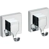 Wenko Quadro Handtuchhaken Grau 2er Set