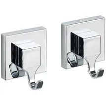 Wenko Quadro Handtuchhaken Grau 2er Set