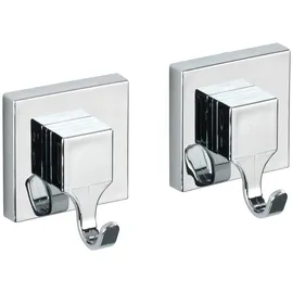 Wenko Quadro Handtuchhaken Grau 2er Set