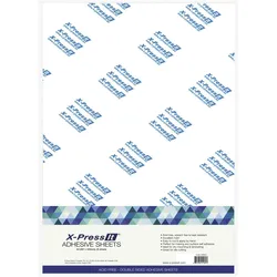 Transotype X-Press It Doppelseitige Montage-Klebefolie - Hitzebeständig - 70x100cm - 25 Blatt