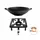 All'Grill Hockerkocher-Set mit Gusseisen-Wok Ø 37 cm
