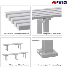 Proregal Kuba 42 x 150 x 37 cm Weiß