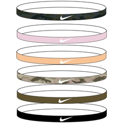 6er Pack NIKE Printed Haarbänder mit Silikonstreifen 986 black/pink foam/orange