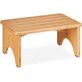 Relaxdays Fußbank Bambus 39 x 25 x 17,5 cm Natur