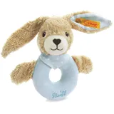 Steiff Hoppel Greifring 12 blau Hase, Medium