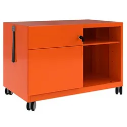 BISLEY NoteTM Caddy Rollcontainer orange 2 Auszüge 80,0 x 49,0 x 56,3 cm