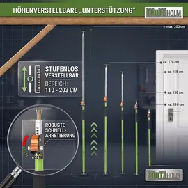 Trutzholm Deckenstütze Metall 110–203 cm grün