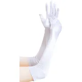 EORUBE 1920s Handschuhe für Damen Ellenbogen Lange Satin Handschuhe Party Kostüm Handschuhe (Weiß) - Einheitsgröße