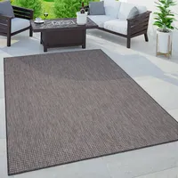 Paco Home Outdoor Teppich, Wetterfest Pflegeleicht für Garten, & Balkon 60x100 cm Anthrazit