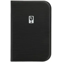 Securit® Essential Range Menühalter - (6 feste doppelseitige Einlagen enthalten für 12x A5) - A5 schwarz