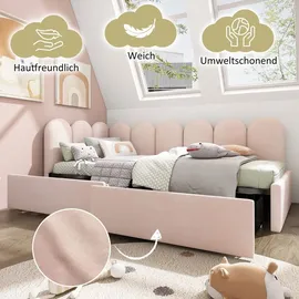 lanki international gmbh Jugendbett Odikalo 90 x 200 cm rosa