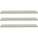 Forte grau, B:86,5cm H:42cm T:1,5cm, Spanplatte, Einlegeböden, 3-er Set, optional bestellbar, Textilstruktur