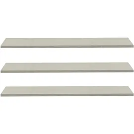 Forte grau, B:86,5cm H:42cm T:1,5cm, Spanplatte, Einlegeböden, 3-er Set, optional bestellbar, Textilstruktur