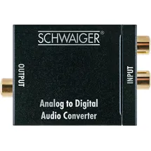 Schwaiger Audio-Adapter Analog zu Digital Audio Konverter - Schwarz