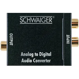 Schwaiger Audio-Adapter Analog zu Digital Audio Konverter - Schwarz