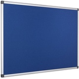 Bi-Office Maya Filztafel, Aluminium Rahmen, 120x90cm, blau