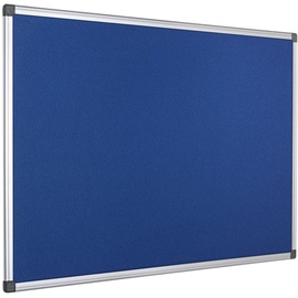 Bi-Office Maya Filztafel, Aluminium Rahmen, 120x90cm, blau