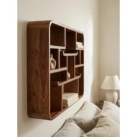 KADIMA DESIGN Wandregal 80 x 12 x 55 cm Braun