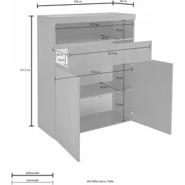 OTTO home Highboard 100 x 121,5 x 40 cm Weiß