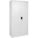 MCW Aktenschrank MCW-H17, Stahlschrank Büroschrank Schrank, 2 Türen abschließbar Metall ~ 185x90x40cm grau