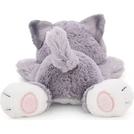 NICI Kuscheltier Katze grau 20 cm liegend GRÜN - Lila