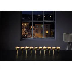 BEAUFORT 10er Teelichthalter gold